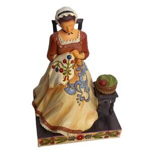 Jim Shore Heartwood Creek Williamsburg One Stitch At A Time Figurine 4021355